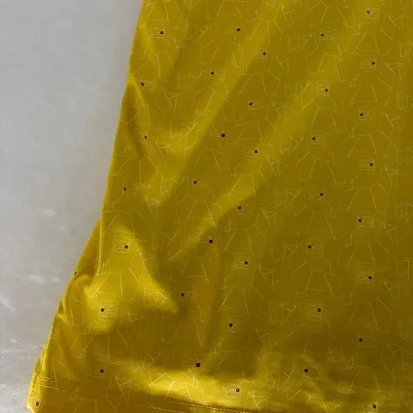 William Murray Men's Yellow Off the Rocks Martini Glass Print Polo Shirt Large - Picture 9 of 16